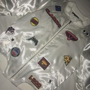 Forever 21 jacket with patches. SIZE SMALL